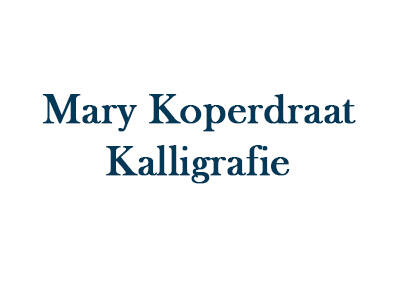 Mary Koperdraat Kalligrafie